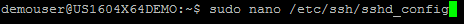 sudo nano /etc/sshd_config